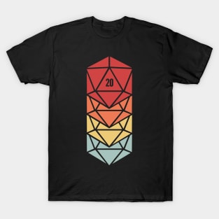 Retro d20 | Roleplaying Board Game Dice T-Shirt